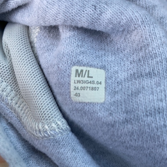 Lululemon scuba oversized half zipped hoodie light gray chunky size M/L cropped - Picture 14 of 14